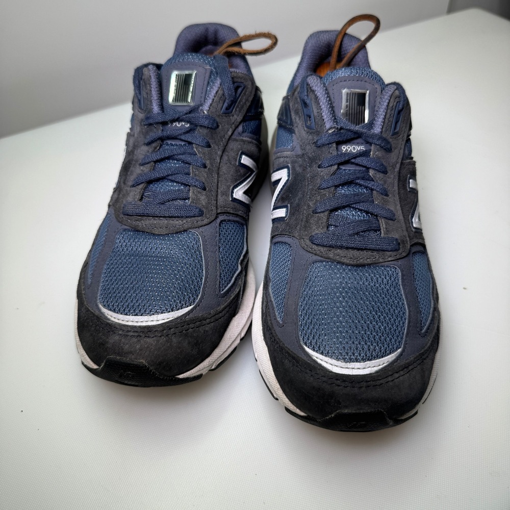 New Balance 990v5 Women 8 Wide Navy Blue Suede Running Shoes W990NV5 Made in USA - Picture 3 of 9
